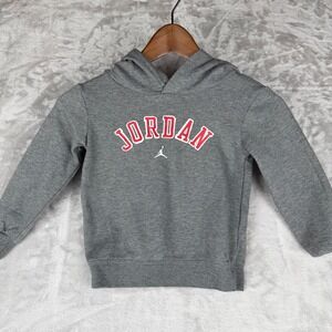 Kids Jordan Gray Hoodie‎ Sweatshirt Jumpman Logo Long Sleeve Pullover 3T